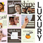 Luxury Skincare Social Media Templates – Editable Canva Bundle for Beauty Brands, Spas & Skincare Specialists