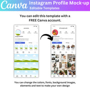 Instagram Canva Mockup & Skincare Social Media Post Templates – Editable Instagram Profile, Story, Reel, and Feed Layouts for Beauty & Skincare Brands