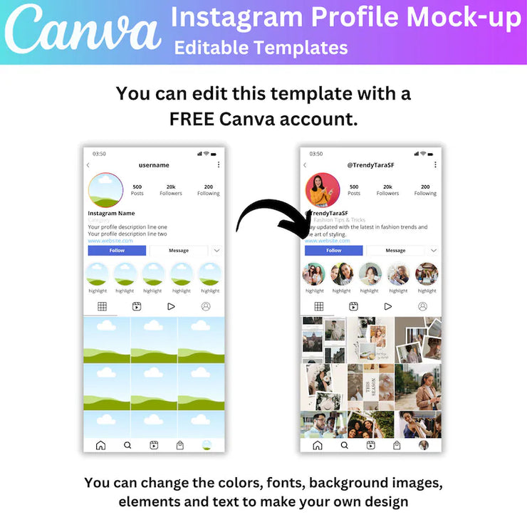 Instagram Canva Mockup & Skincare Social Media Post Templates – Editable Instagram Profile, Story, Reel, and Feed Layouts for Beauty & Skincare Brands