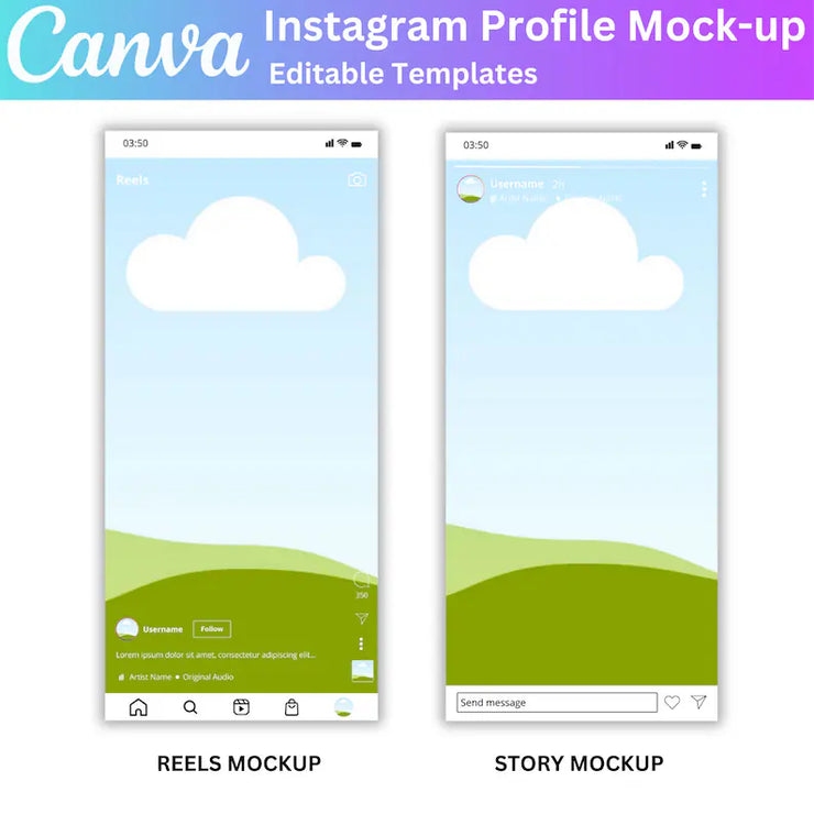Instagram Canva Mockup & Skincare Social Media Post Templates – Editable Instagram Profile, Story, Reel, and Feed Layouts for Beauty & Skincare Brands